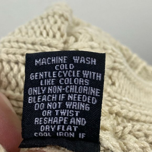 UO Moon & Madison Oatmeal Chunky Knit Oversized Slouchy Crew Neck Sweater M Cozy - Picture 6 of 6